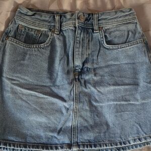 BDG Light Blue Denim Mini Skirt